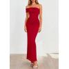 image:imagePRETTYGARDEN Womens 2026 Wedding Guest Cocktail Dresses One Off the Shoulder Ruched Bodycon Formal Maxi Party Summer OutfitsRed
