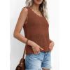 image:imagePRETTYGARDEN Womens Crochet Tank Tops 2026 Summer Spring Sleeveless Tops Cute Sweater Vest Trendy Boho Beach Vacation ClothesCamel