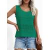 image:imagePRETTYGARDEN Womens Crochet Tank Tops 2026 Summer Spring Sleeveless Tops Cute Sweater Vest Trendy Boho Beach Vacation ClothesGreen