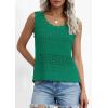 image:imagePRETTYGARDEN Womens Crochet Tank Tops 2026 Summer Spring Sleeveless Tops Cute Sweater Vest Trendy Boho Beach Vacation ClothesGreen