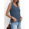 image:imagePRETTYGARDEN Womens Crochet Tank Tops 2026 Summer Spring Sleeveless Tops Cute Sweater Vest Trendy Boho Beach Vacation ClothesGrey Blue