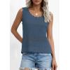 image:imagePRETTYGARDEN Womens Crochet Tank Tops 2026 Summer Spring Sleeveless Tops Cute Sweater Vest Trendy Boho Beach Vacation ClothesGrey Blue