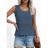 image:imagePRETTYGARDEN Womens Crochet Tank Tops 2026 Summer Spring Sleeveless Tops Cute Sweater Vest Trendy Boho Beach Vacation ClothesGrey Blue