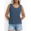 image:imagePRETTYGARDEN Womens Crochet Tank Tops 2026 Summer Spring Sleeveless Tops Cute Sweater Vest Trendy Boho Beach Vacation ClothesGrey Blue
