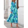 image:imagePRETTYGARDEN Womens Floral Maxi Dress 2026 Fall Long Sleeve V Neck A Line Long Flowy Spring Party Boho DressesBlue