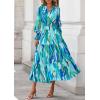 image:imagePRETTYGARDEN Womens Floral Maxi Dress 2026 Fall Long Sleeve V Neck A Line Long Flowy Spring Party Boho DressesBlue