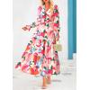 image:imagePRETTYGARDEN Womens Floral Maxi Dress 2026 Fall Long Sleeve V Neck A Line Long Flowy Spring Party Boho DressesFloral Apricot Rose Red