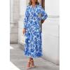 image:imagePRETTYGARDEN Womens Floral Maxi Dress 2026 Fall Long Sleeve V Neck A Line Long Flowy Spring Party Boho DressesFloral Blue