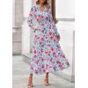 image:imagePRETTYGARDEN Womens Floral Maxi Dress 2026 Fall Long Sleeve V Neck A Line Long Flowy Spring Party Boho DressesFloral Blue Red