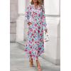 image:imagePRETTYGARDEN Womens Floral Maxi Dress 2026 Fall Long Sleeve V Neck A Line Long Flowy Spring Party Boho DressesFloral Blue Red