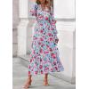 image:imagePRETTYGARDEN Womens Floral Maxi Dress 2026 Fall Long Sleeve V Neck A Line Long Flowy Spring Party Boho DressesFloral Blue Red