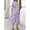 image:imagePRETTYGARDEN Womens Floral Maxi Dress 2026 Fall Long Sleeve V Neck A Line Long Flowy Spring Party Boho DressesFloral Blue Red