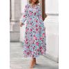 image:imagePRETTYGARDEN Womens Floral Maxi Dress 2026 Fall Long Sleeve V Neck A Line Long Flowy Spring Party Boho DressesFloral Blue Red