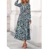 image:imagePRETTYGARDEN Womens Floral Maxi Dress 2026 Fall Long Sleeve V Neck A Line Long Flowy Spring Party Boho DressesFloral Blue Yellow