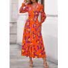 image:imagePRETTYGARDEN Womens Floral Maxi Dress 2026 Fall Long Sleeve V Neck A Line Long Flowy Spring Party Boho DressesFloral Orange Purple