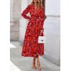 image:imagePRETTYGARDEN Womens Floral Maxi Dress 2026 Fall Long Sleeve V Neck A Line Long Flowy Spring Party Boho DressesFloral Red