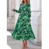 image:imagePRETTYGARDEN Womens Floral Maxi Dress 2026 Fall Long Sleeve V Neck A Line Long Flowy Spring Party Boho DressesGreen