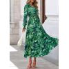 image:imagePRETTYGARDEN Womens Floral Maxi Dress 2026 Fall Long Sleeve V Neck A Line Long Flowy Spring Party Boho DressesGreen