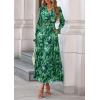 image:imagePRETTYGARDEN Womens Floral Maxi Dress 2026 Fall Long Sleeve V Neck A Line Long Flowy Spring Party Boho DressesGreen