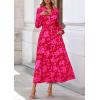 image:imagePRETTYGARDEN Womens Floral Maxi Dress 2026 Fall Long Sleeve V Neck A Line Long Flowy Spring Party Boho DressesRed Big Floral