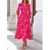 image:imagePRETTYGARDEN Womens Floral Maxi Dress 2026 Fall Long Sleeve V Neck A Line Long Flowy Spring Party Boho DressesRed Big Floral