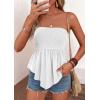 image:imagePRETTYGARDEN Womens Strapless Smocked Tube Tops Summer 2026 Trendy Flowy Peplum Bandeau Shirts Going Out Date Spring ClothesWhite