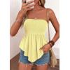 image:imagePRETTYGARDEN Womens Strapless Smocked Tube Tops Summer 2026 Trendy Flowy Peplum Bandeau Shirts Going Out Date Spring ClothesYellow