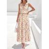 image:imagePRETTYGARDEN Womens Summer Floral Maxi Dresses 2026 Spring Sleeveless Cowl Neck Flowy Beach Vacation Wedding Guest Long DressFloral Apricot