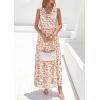 image:imagePRETTYGARDEN Womens Summer Floral Maxi Dresses 2026 Spring Sleeveless Cowl Neck Flowy Beach Vacation Wedding Guest Long DressFloral Apricot