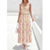 image:imagePRETTYGARDEN Womens Summer Floral Maxi Dresses 2026 Spring Sleeveless Cowl Neck Flowy Beach Vacation Wedding Guest Long DressFloral Apricot