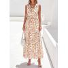 image:imagePRETTYGARDEN Womens Summer Floral Maxi Dresses 2026 Spring Sleeveless Cowl Neck Flowy Beach Vacation Wedding Guest Long DressFloral Apricot