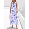image:imagePRETTYGARDEN Womens Summer Floral Maxi Dresses 2026 Spring Sleeveless Cowl Neck Flowy Beach Vacation Wedding Guest Long DressFloral Purple Blue