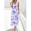 image:imagePRETTYGARDEN Womens Summer Floral Maxi Dresses 2026 Spring Sleeveless Cowl Neck Flowy Beach Vacation Wedding Guest Long DressFloral Purple Blue