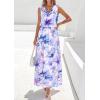 image:imagePRETTYGARDEN Womens Summer Floral Maxi Dresses 2026 Spring Sleeveless Cowl Neck Flowy Beach Vacation Wedding Guest Long DressFloral Purple Blue
