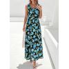 image:imagePRETTYGARDEN Womens Summer Floral Maxi Dresses 2026 Spring Sleeveless Cowl Neck Flowy Beach Vacation Wedding Guest Long DressFlower Black Blue Green