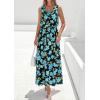 image:imagePRETTYGARDEN Womens Summer Floral Maxi Dresses 2026 Spring Sleeveless Cowl Neck Flowy Beach Vacation Wedding Guest Long DressFlower Black Blue Green