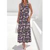 image:imagePRETTYGARDEN Womens Summer Floral Maxi Dresses 2026 Spring Sleeveless Cowl Neck Flowy Beach Vacation Wedding Guest Long DressFlower Black Purple