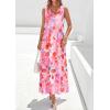 image:imagePRETTYGARDEN Womens Summer Floral Maxi Dresses 2026 Spring Sleeveless Cowl Neck Flowy Beach Vacation Wedding Guest Long DressPink Floral
