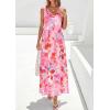 image:imagePRETTYGARDEN Womens Summer Floral Maxi Dresses 2026 Spring Sleeveless Cowl Neck Flowy Beach Vacation Wedding Guest Long DressPink Floral