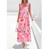 image:imagePRETTYGARDEN Womens Summer Floral Maxi Dresses 2026 Spring Sleeveless Cowl Neck Flowy Beach Vacation Wedding Guest Long DressPink Floral