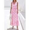 image:imagePRETTYGARDEN Womens Summer Floral Maxi Dresses 2026 Spring Sleeveless Cowl Neck Flowy Beach Vacation Wedding Guest Long DressWhite Pink Flower