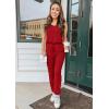 image:imagePRETTYGARDEN Womens Two Piece Outfit Sets Casual Summer Sleeveless Matching Lounge Wear Spring Travel Clothes TracksuitRed