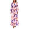 image:imagePRETTYGARDEN Womens 2026 Spring Wedding Guest Dresses Floral Long Sleeve V Neck Belted Long Flowy Boho Maxi DressFloral Multicolored