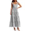 image:imagePRETTYGARDEN Womens 2026 Summer Casual Maxi Dresses Striped Square Neck Sleeveless Boho Flowy Sundress Beach Vacation ClothesBlack
