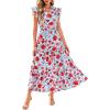 Floral Blue Red