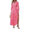 image:imagePRETTYGARDEN Womens Floral Maxi Dress 2026 Fall Long Sleeve V Neck A Line Long Flowy Spring Party Boho DressesPlaid Pink