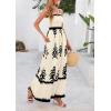 image:imagePRETTYGARDEN Summer Dress for Women 2026 Floral Sundress Spaghetti Strap Flowy Beach Vacation Boho Maxi DressesApricot Black Floral