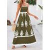 image:imagePRETTYGARDEN Summer Dress for Women 2026 Floral Sundress Spaghetti Strap Flowy Beach Vacation Boho Maxi DressesArmy Green White Floral