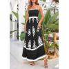 image:imagePRETTYGARDEN Summer Dress for Women 2026 Floral Sundress Spaghetti Strap Flowy Beach Vacation Boho Maxi DressesBlack White Floral