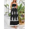 image:imagePRETTYGARDEN Summer Dress for Women 2026 Floral Sundress Spaghetti Strap Flowy Beach Vacation Boho Maxi DressesBlack White Floral